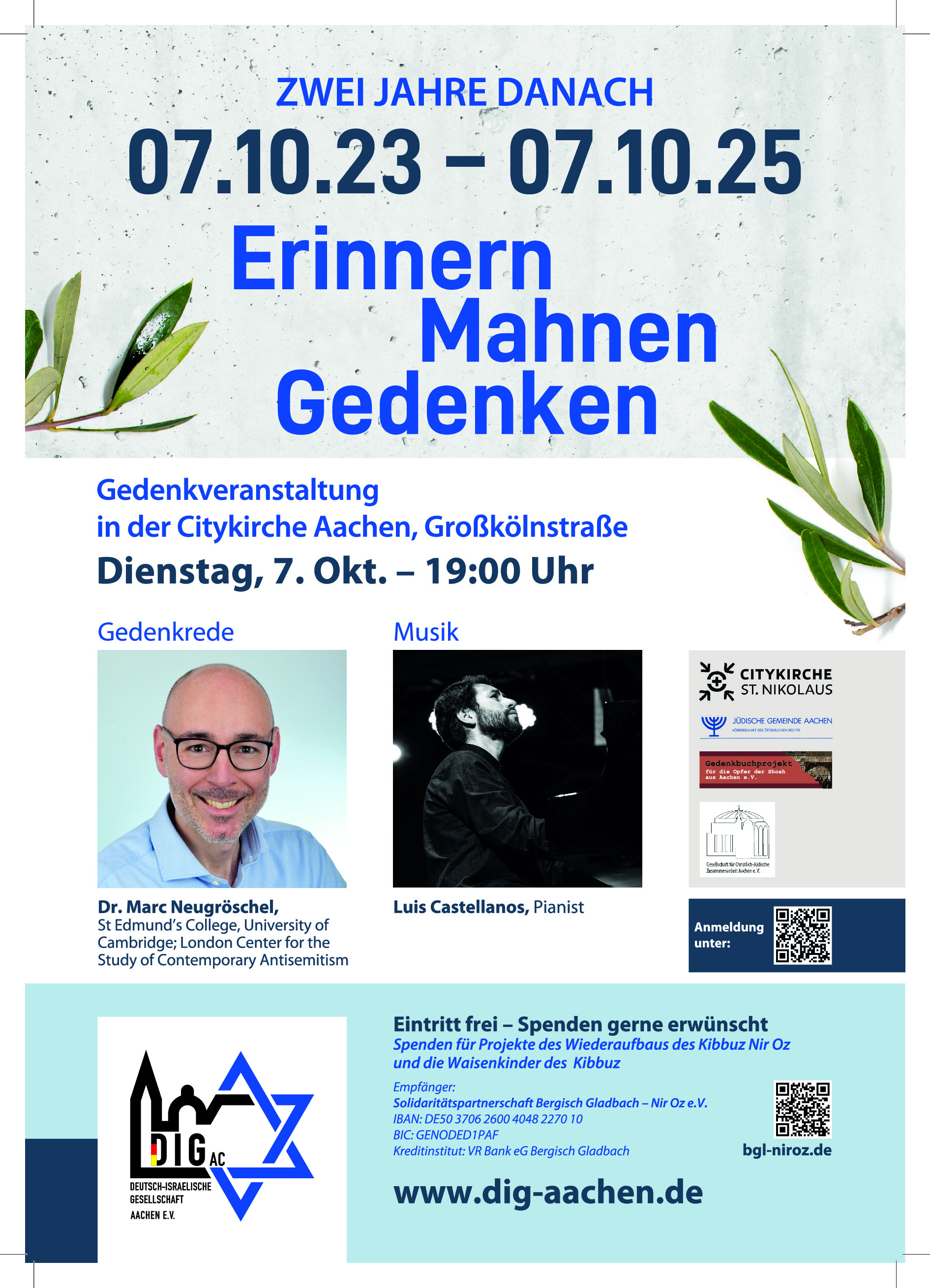 Gedenkveranstaltung am 7. Oktober 2025